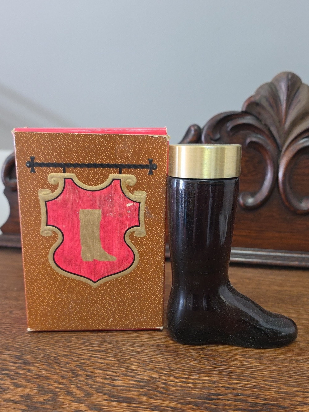 Avon Leather Boot Cologne Decanter Unopened/ Orig. Box
